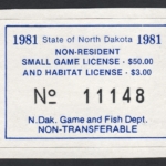 Type II 1981 North Dakota NR Small Game