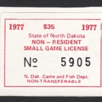 1977 North Dakota NR Small Game