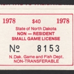 1978 North Dakota NR Small Game