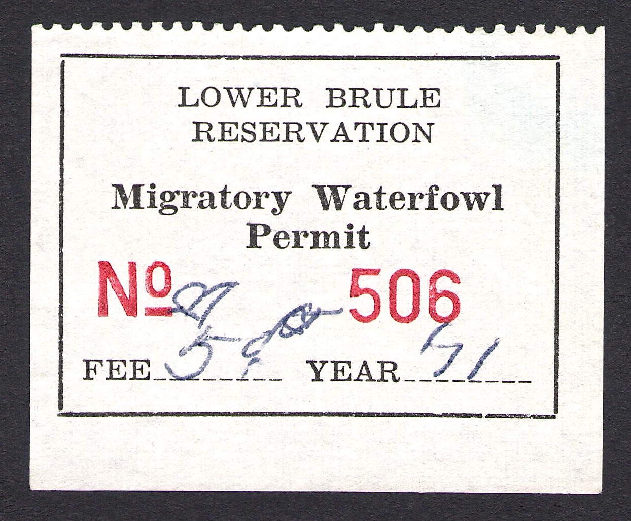 1971 Lower Brule Type II Waterfowl