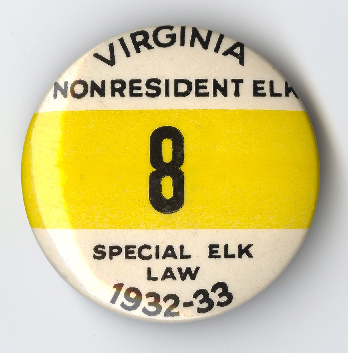 1932-33 Virginia NR Elk Button 