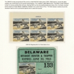 [F3; P13] 1964-65 Plate Block and Delaware Back Tag Usage