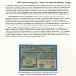 [F5; P1] State and Local Chapter Introduction and 1937 Pymatuning Lake, Ohio; First State Waterfowl Stamp