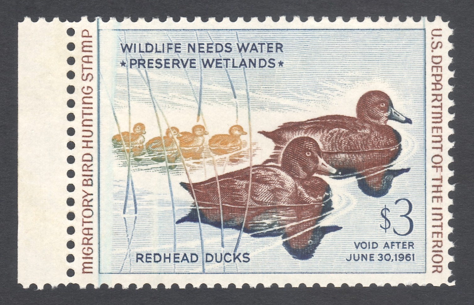 RW27 (1960-61) With Missing Ink Inside Doubled Left Frame Line 