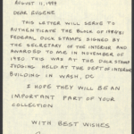 Letter From Richard W. Plasschaert, Artist