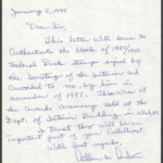 Letter From Arthur G. Anderson, Artist