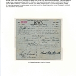[F1; P5] Forerunners – 1910 Iowa Resident Hunting License