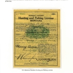 [F1; P7] Forerunners – 1912 Montana Hunting and Fishing License