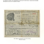 [F1; P15] Forerunners – 1927 Indiana Free Permit to Hunt, Fish and Trap Without a License