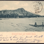 Pioneer "Diamond Head and Waikiki Beach" with POSTAL CARD back, used in 1900