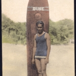 Hand Colored Hawaii & South Seas Curio Co. 48/B "Duke Kahanamoku – Hawaiian Swimmer", unused