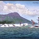 "Surfriding at Waikiki" by Paradise Postcard Co., unused