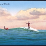 "Surfriding at Waikiki" by Paradise Postcard Co., unused