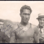 Real Photo Duke wins gold in 100 meter freestyle at Antwerp, 1920