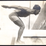 Real Photo Duke practicing for the Olympics by R.J. Baker, 1912