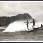 Real Photo "Surf-Board Riding - Waikiki. Honolulu" by Tom Blake, used in 1936
