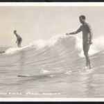 Real Photo "Surf-Board Riding - Waikiki. Honolulu" by Tom Blake, used in 1937