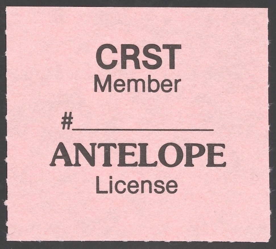 1984 – 1991 Type II CRST Member Antelope (Rouletted 6.5)