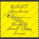 1989 – 1993 CRST Non Member Birds & Small Game (Printed on Coated Paper)