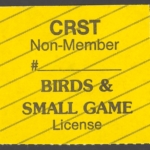 1984 – 1991 CRST Non Member Birds & Small Game (Rouletted 9.75)