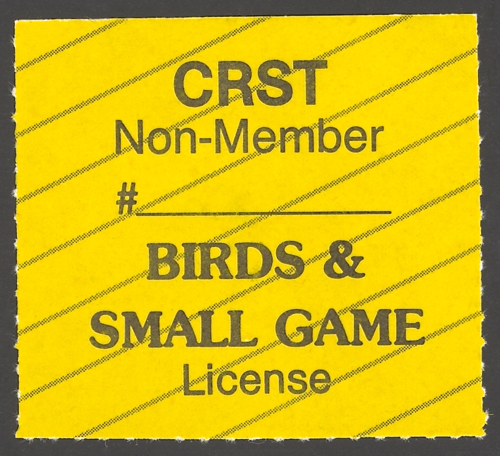 1984 – 1991 CRST Non Member Birds & Small Game (Rouletted 9.75)