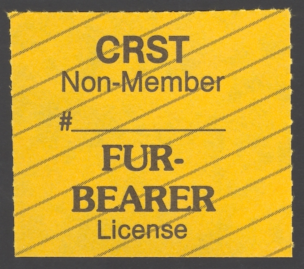1984 – 1991 CRST Non Member Fur-Bearer (Rouletted 9.75)