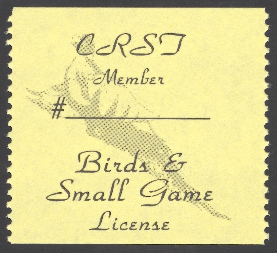 1989 – ? CRST Member Birds & Small Game (Printed on Matte Paper)