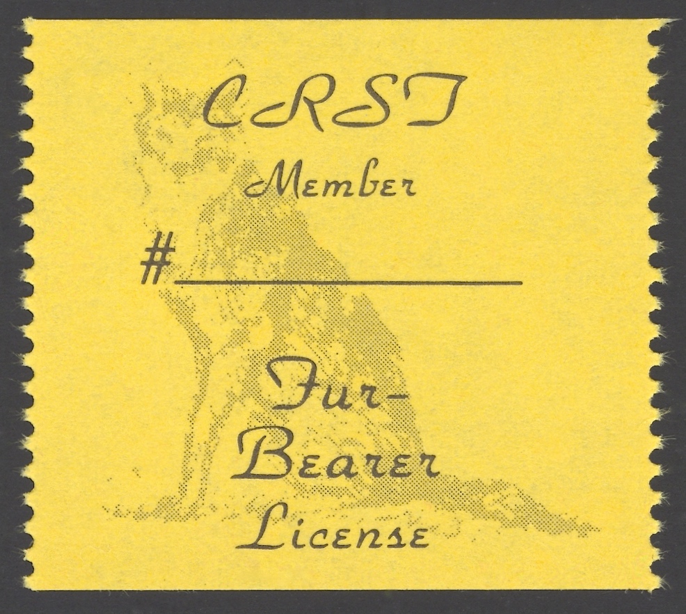 1989 – ? CRST Type II Member Fur-Bearer (Printed on Yellowish Matte Paper)