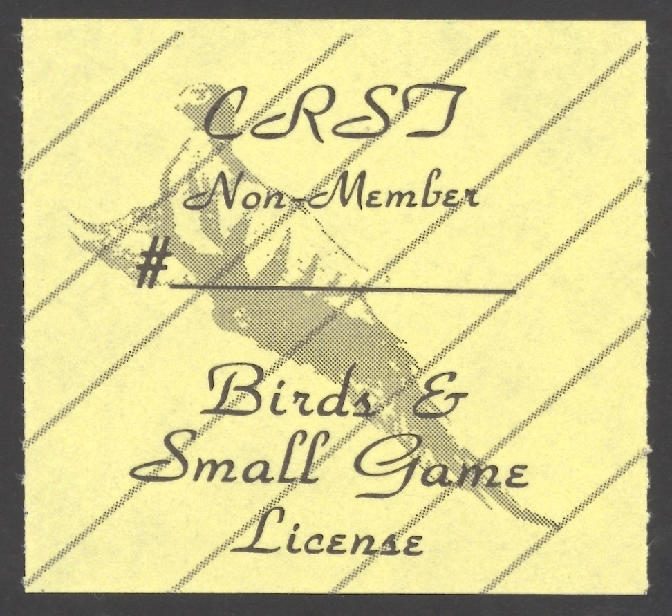1997 CRST Non Member Birds & Small Game (Printed on Matte Paper, Rouletted)