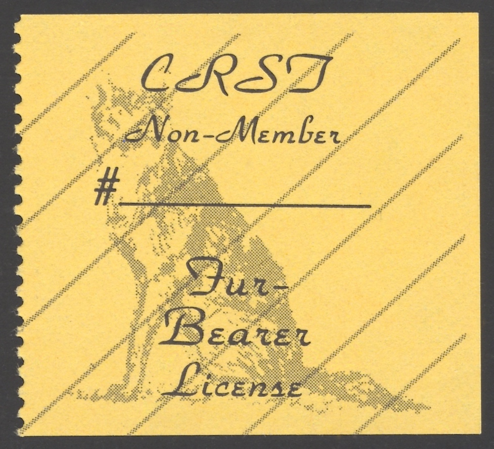 1989 – ? Type I CRST Non Member Fur-Bearer (Printed on Manilla Matte Paper)