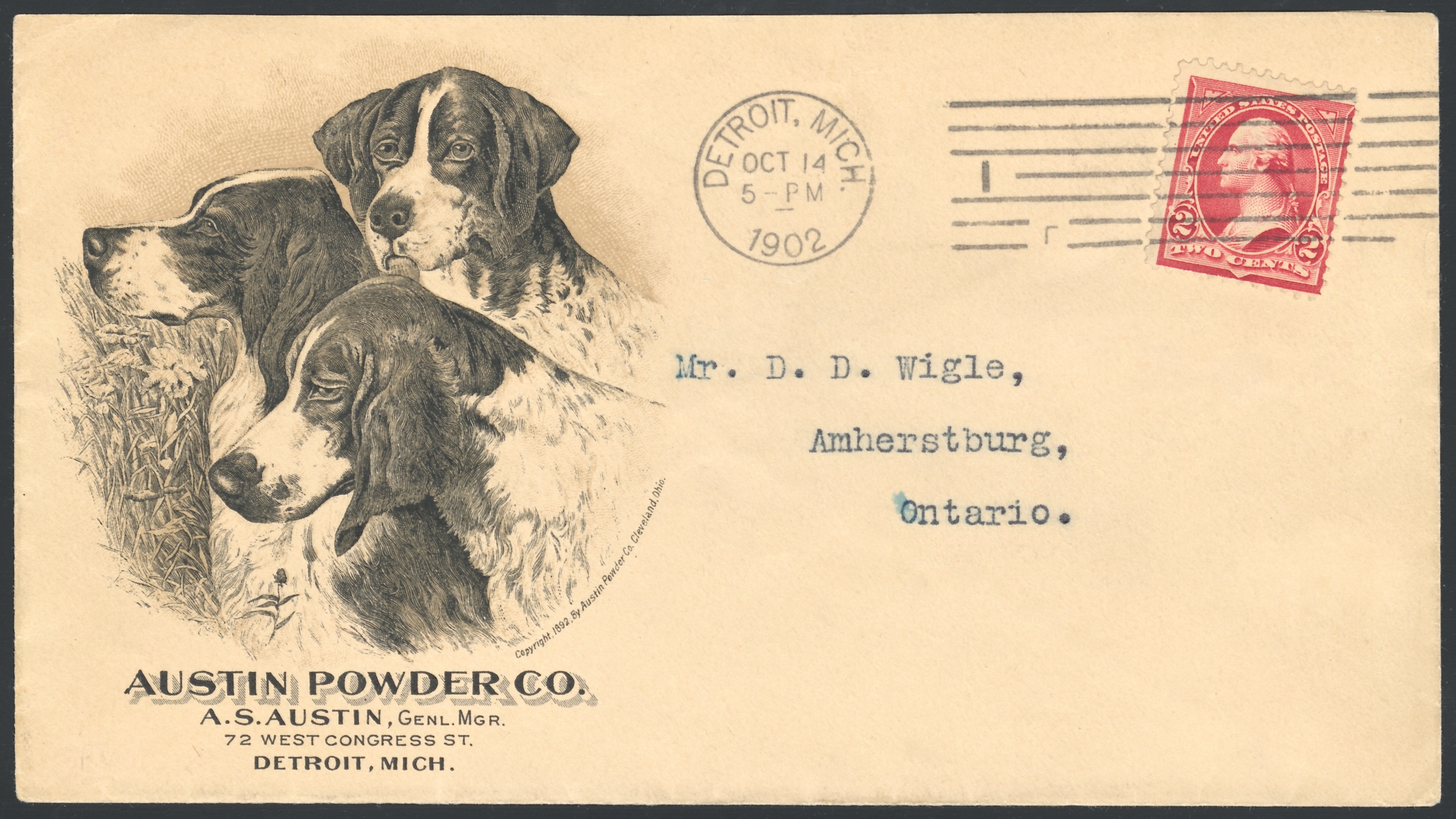 Austin Powder Advertising Cover, used in 1902