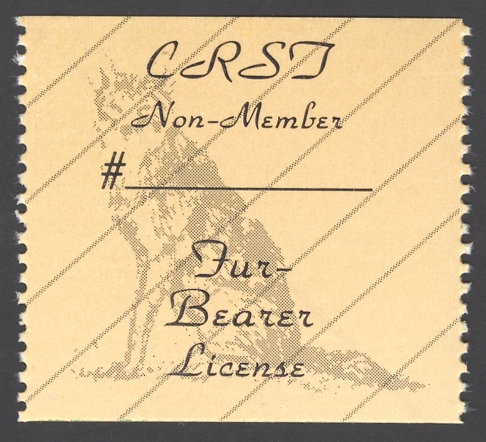 1989 – 1993 Type I CRST Non Member Fur-Bearer (Printed on Coated Paper)