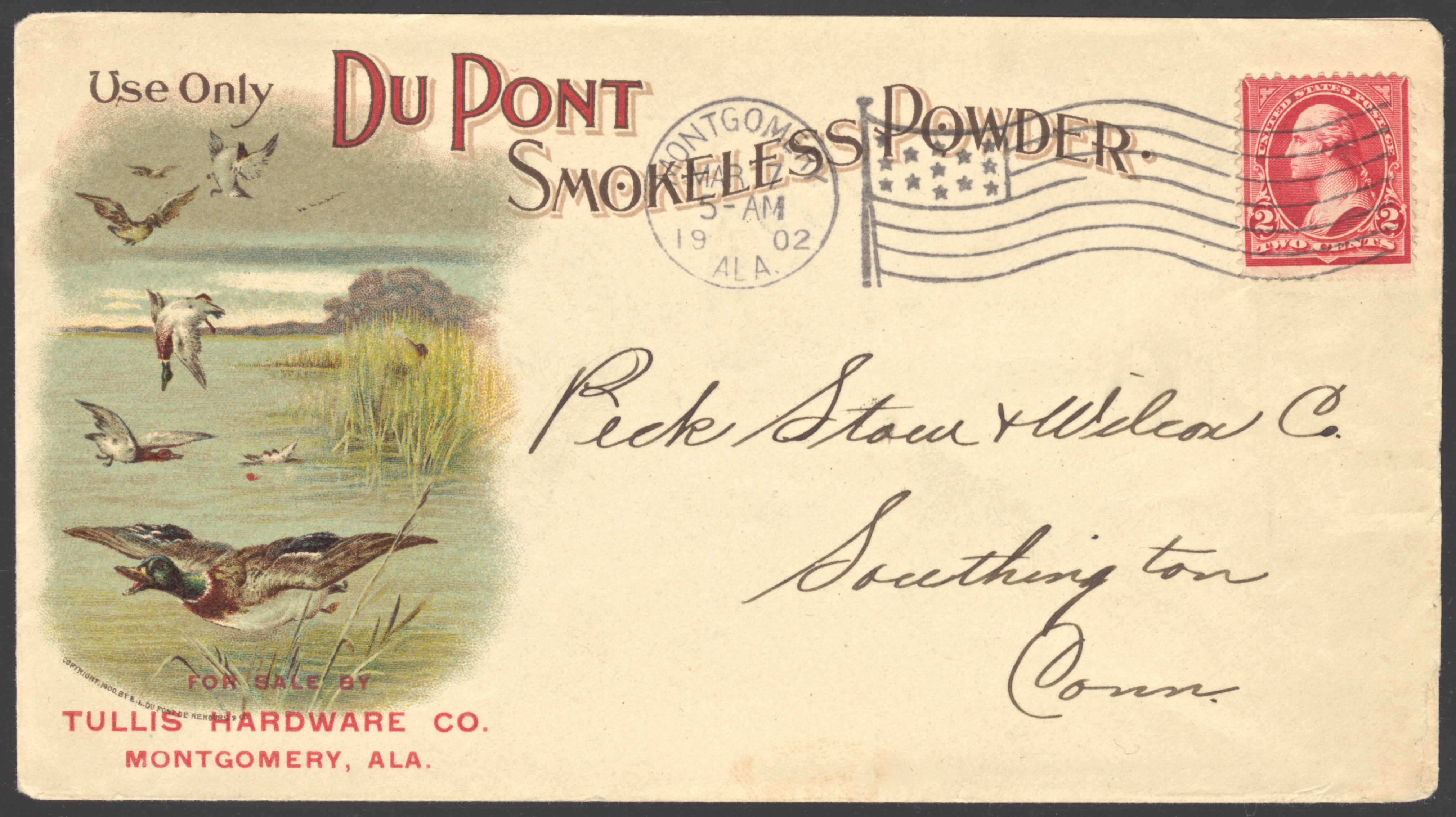 Dupont Powder Advertising Cover, used in 1902