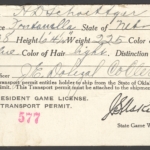 1909 Oklahoma Non-Resident Transport Permit
