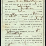 1917-18 Florida Non-Resident County Hunter's License