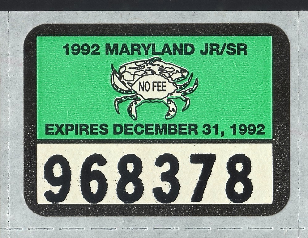 1992 Maryland Jr/Sr No Fee