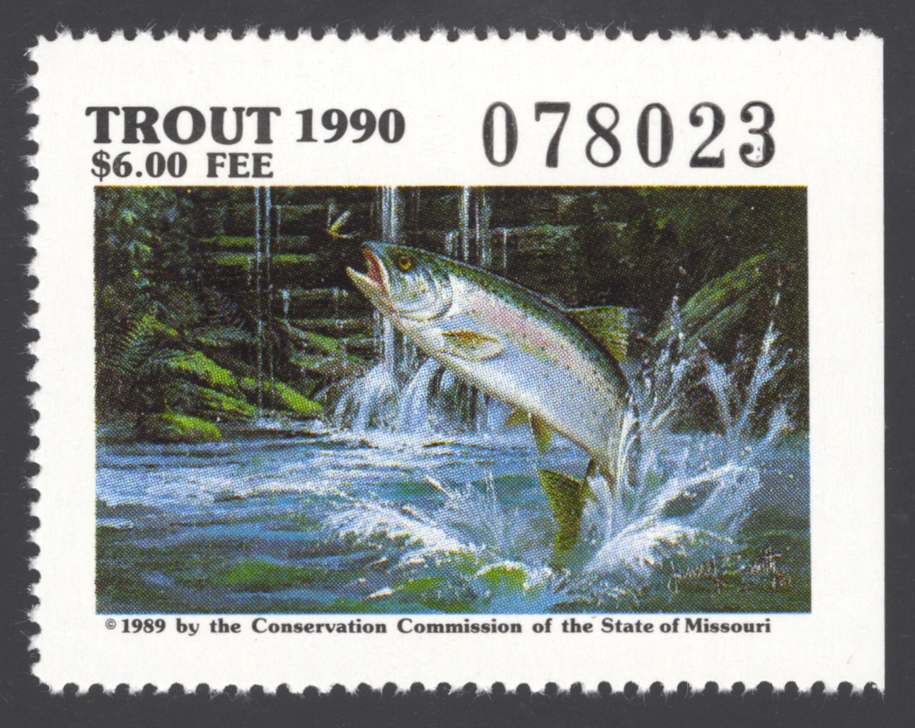 1990 Missouri Trout Stamp Waterfowl Stamps and More