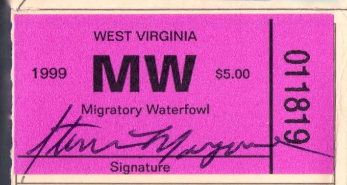 1999 West Virginia Migratory Waterfowl