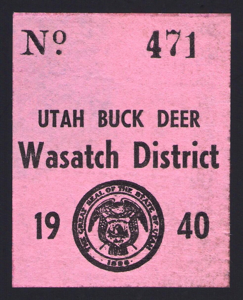 1940 Utah Buck Deer - Wasatch District, ex Vanderford