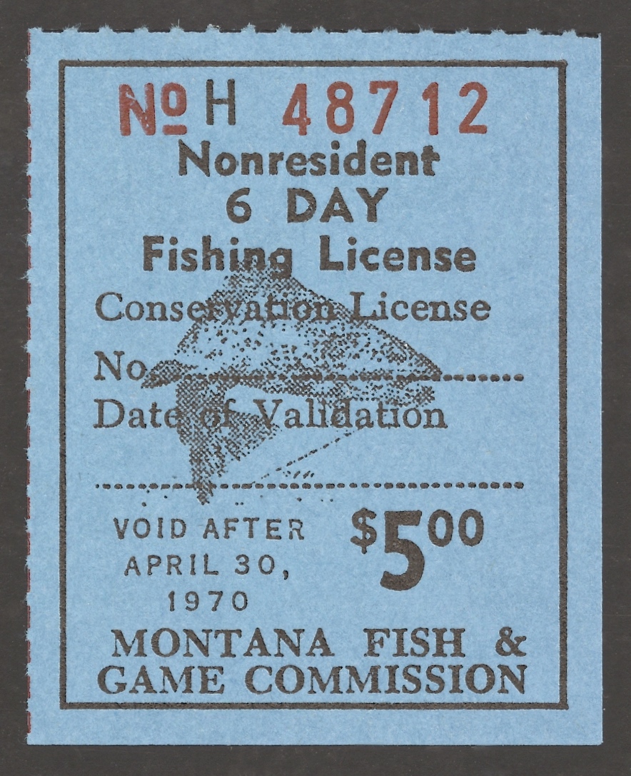 1969-70 Montana NR 6 Day Fishing