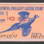 1970-71 California Type II NO FEE Pheasant 