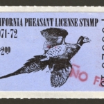 1971-72 California Type II NO FEE Pheasant 
