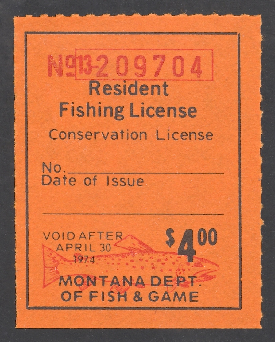 1973-74 Montana Resident Fishing