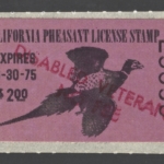 1974-75 California Type III NO FEE Pheasant 