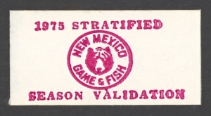1975 New Mexico Stratified Season unused 