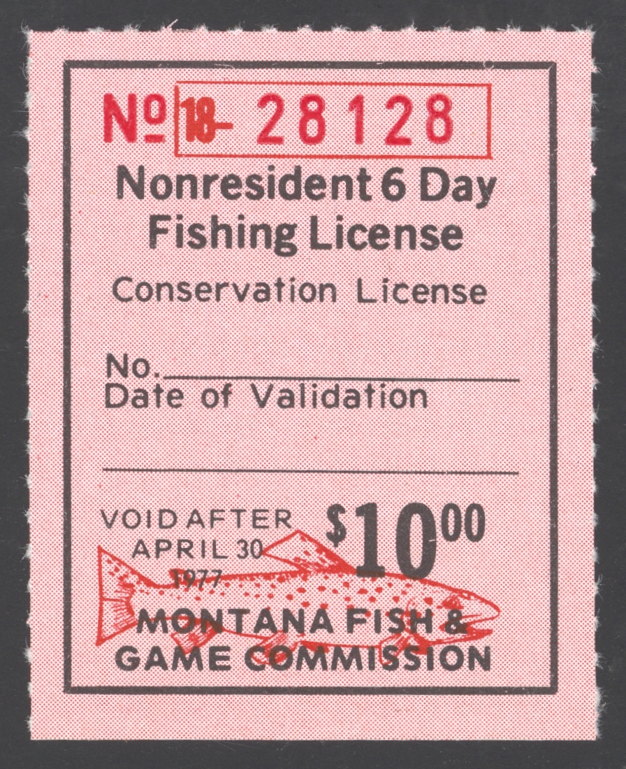 1976-77 Montana NR 6 Day Fishing