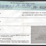 1984 Montana NR 2 Day Fishing on license