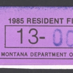 1985-86 Montana Resident Fishing