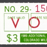 1989 Colorado Additional Day Fishing overprinted "VOID"