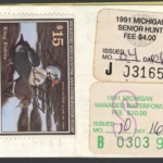 1991 Michigan Passbook – Season Managed Waterfowl on license